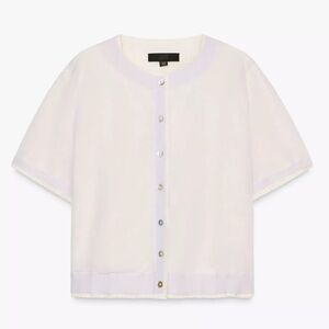 Zara Knit Jacket With Linen